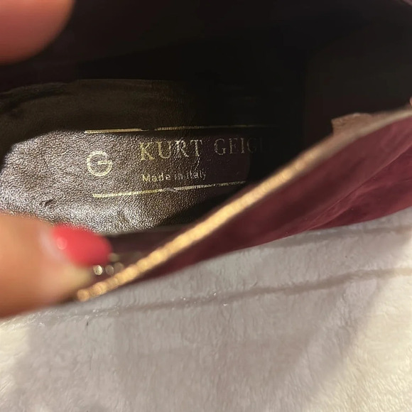 Kurt Geiger Burgundy Ankle Boots with Cut-Out Design - Picture 7 of 7